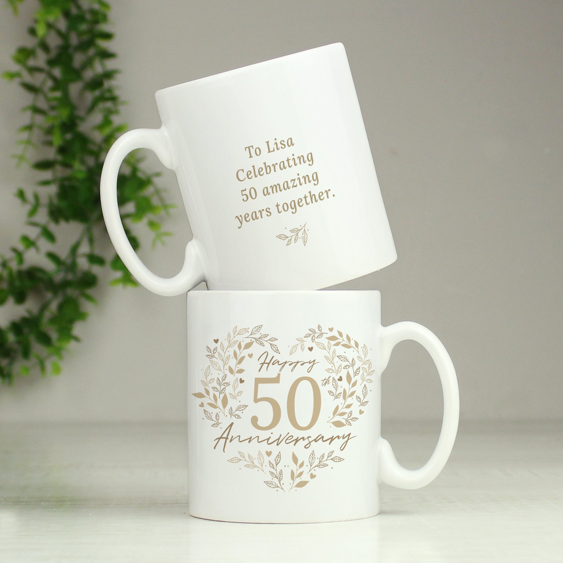 Personalised 50th Golden Wedding Anniversary Mug - image 4