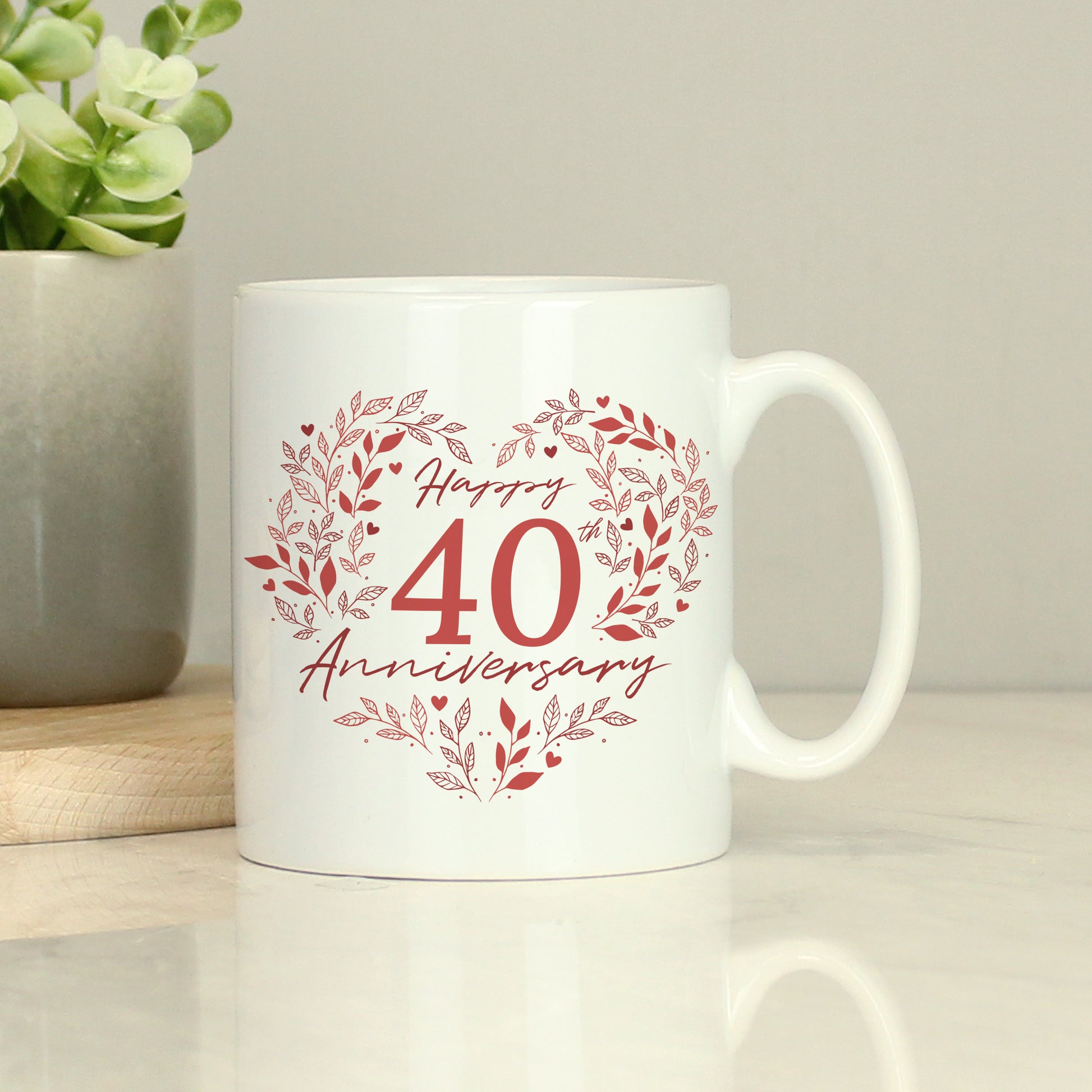 Personalised 40th Ruby Wedding Anniversary Mug - image 2