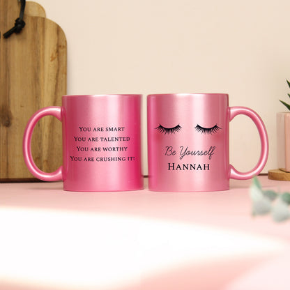 Personalised Eyelashes Pink Glitter Mug - image 8