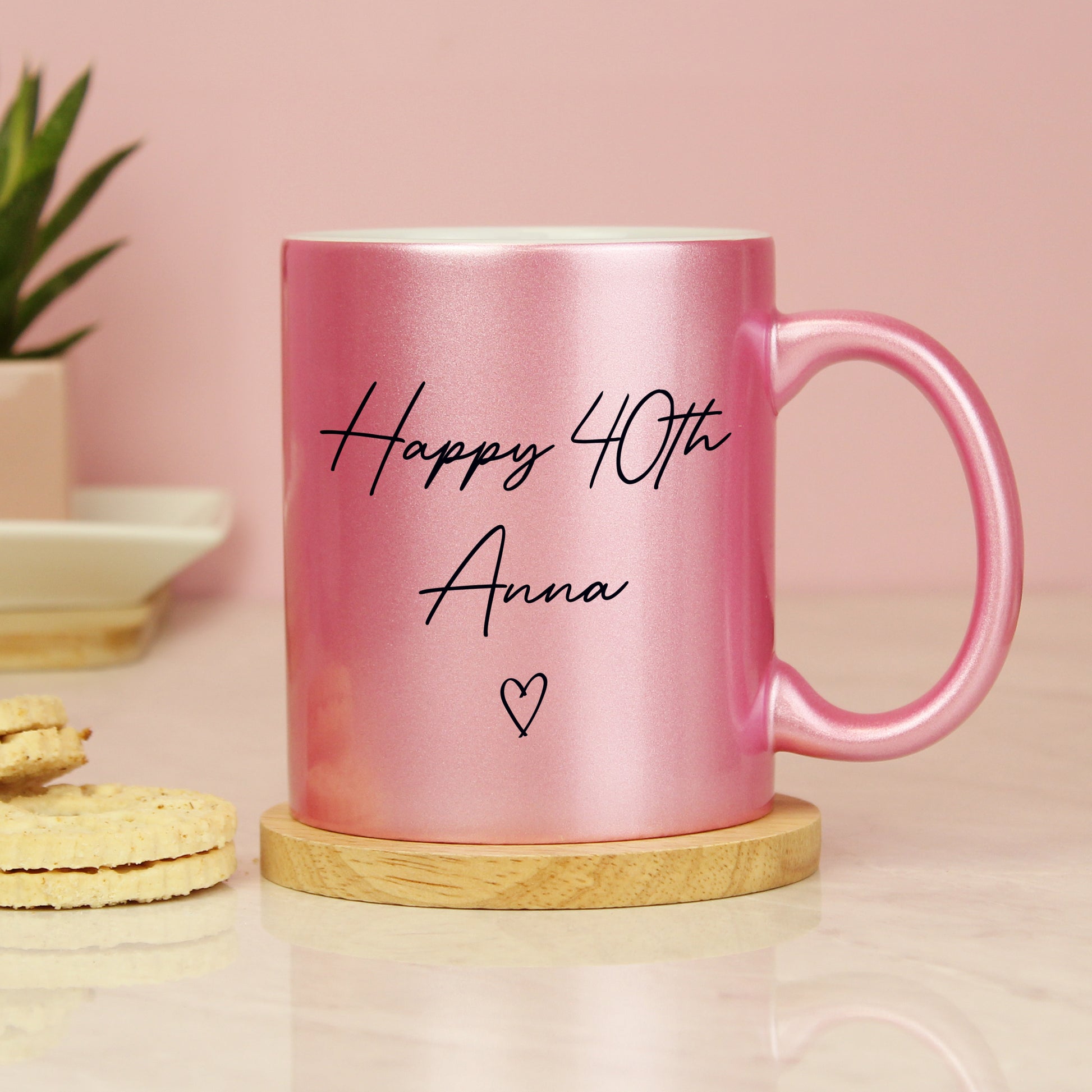Personalised Pink Glitter Mug - image 7