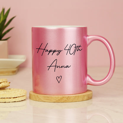 Personalised Pink Glitter Mug - image 7