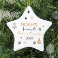 Personalised First Christmas Star Christmas Tree Decoration from Heartfelt Gifts