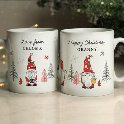 Personalised Christmas Gonk Pattern Mug - image 3
