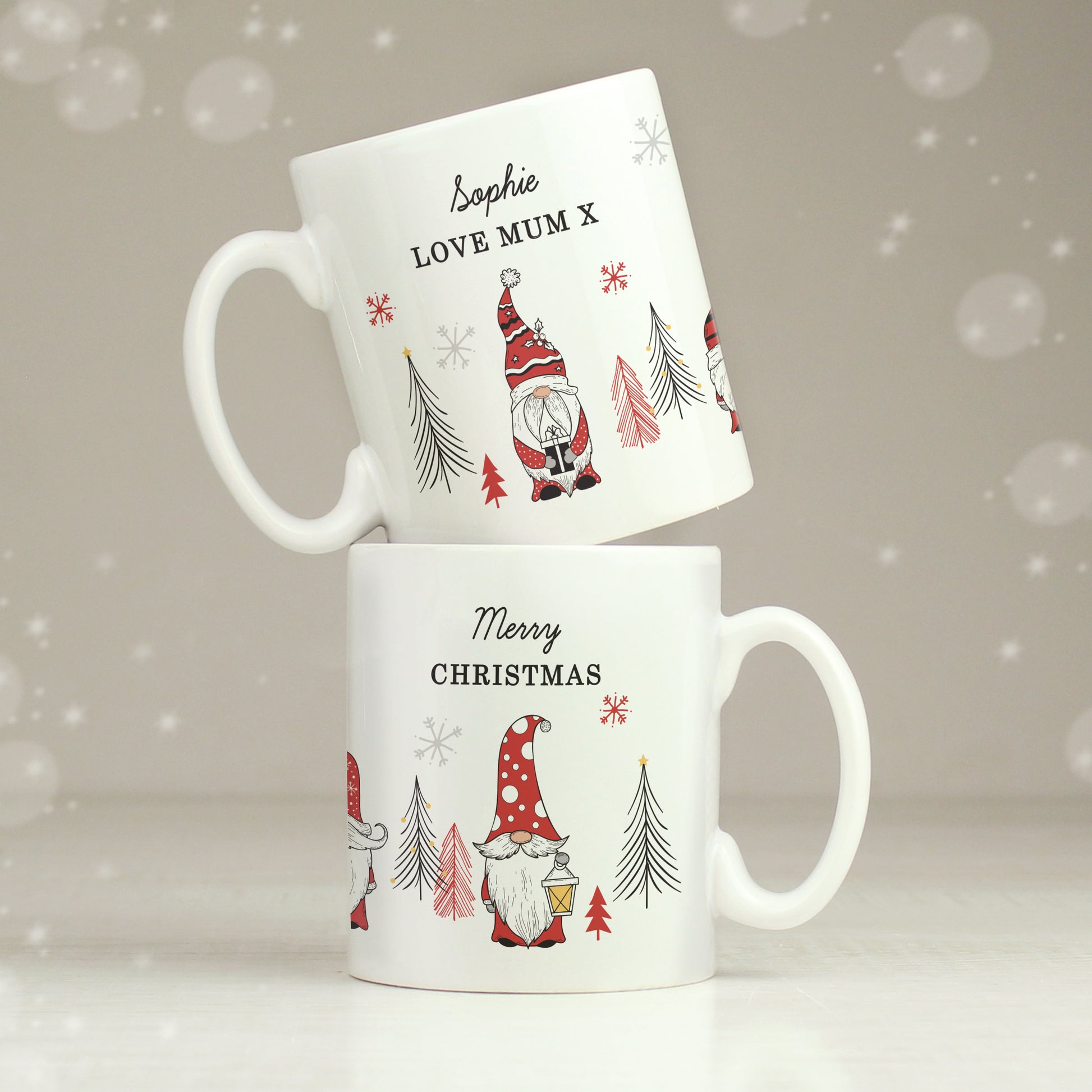 Personalised Christmas Gonk Pattern Mug - image 6