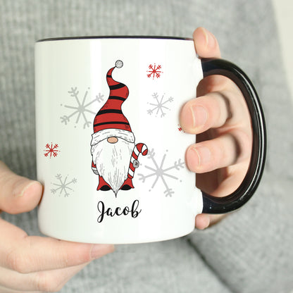 Personalised Gonk Family Black Handled Christmas Mug - Boy - image 6