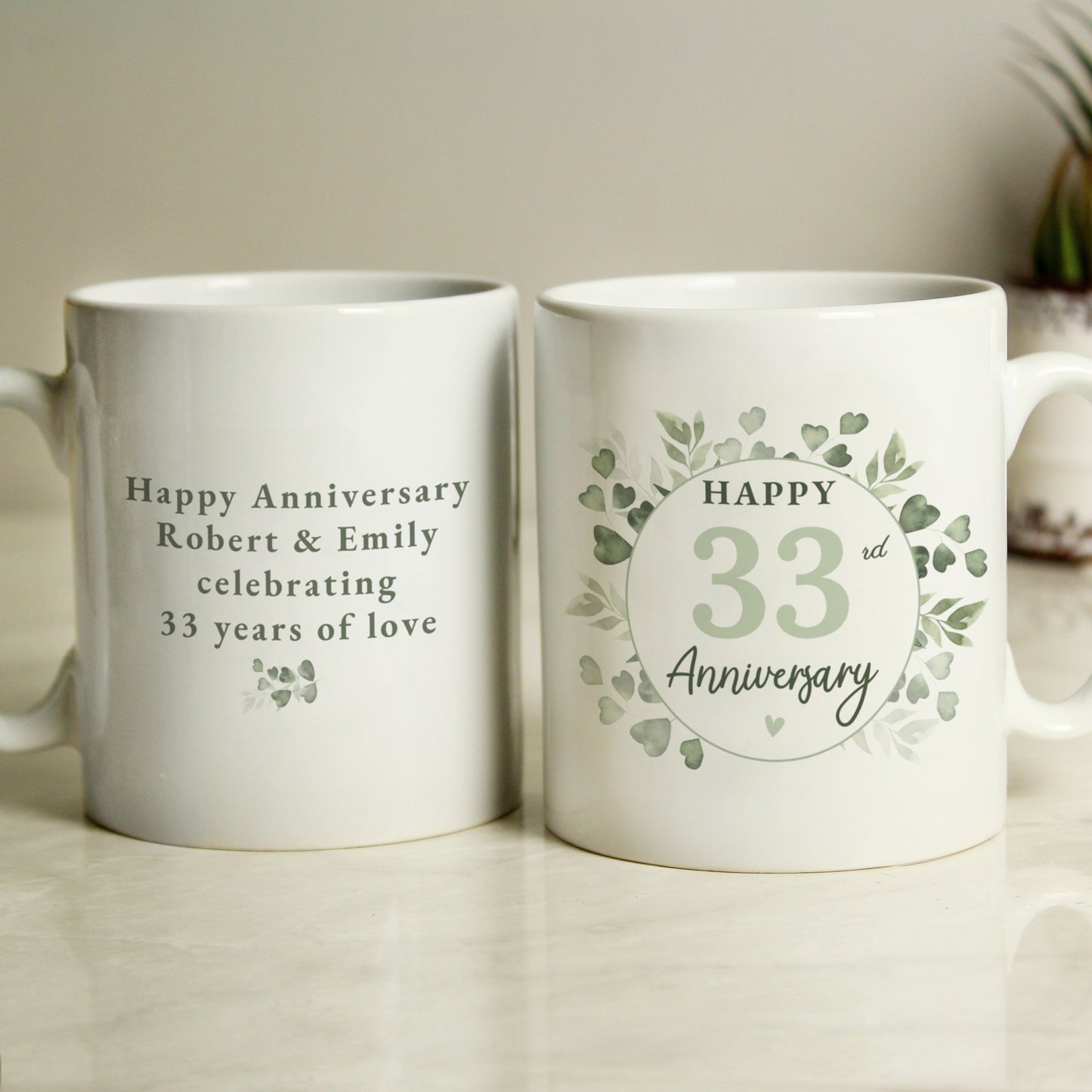 Personalised Botanical Anniversary Mug - image 3