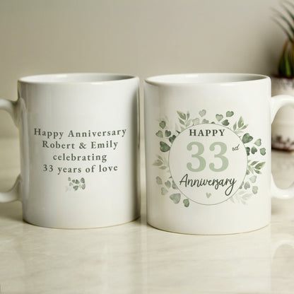Personalised Botanical Anniversary Mug - image 3