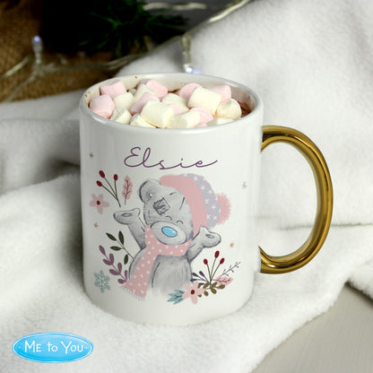 Personalised Me to You Cosy Winter Gold Handled Mug from Heartfelt Gifts