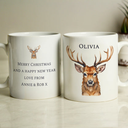 Personalised Watercolour Stag Mug - image 2