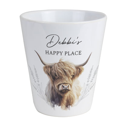 Personalised Highland Cow Plant Pot - image 5