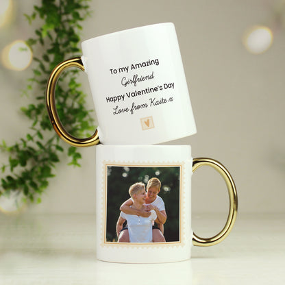 Personalised Photo Upload Gold Handled Mug from Heartfelt Gifts