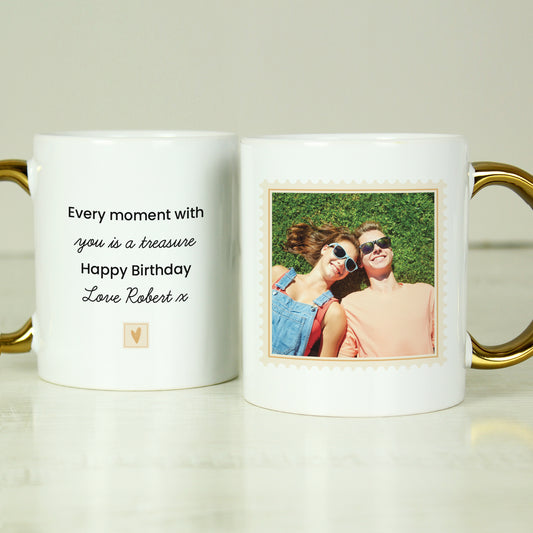 Personalised Photo Upload Gold Handled Mug - image 3