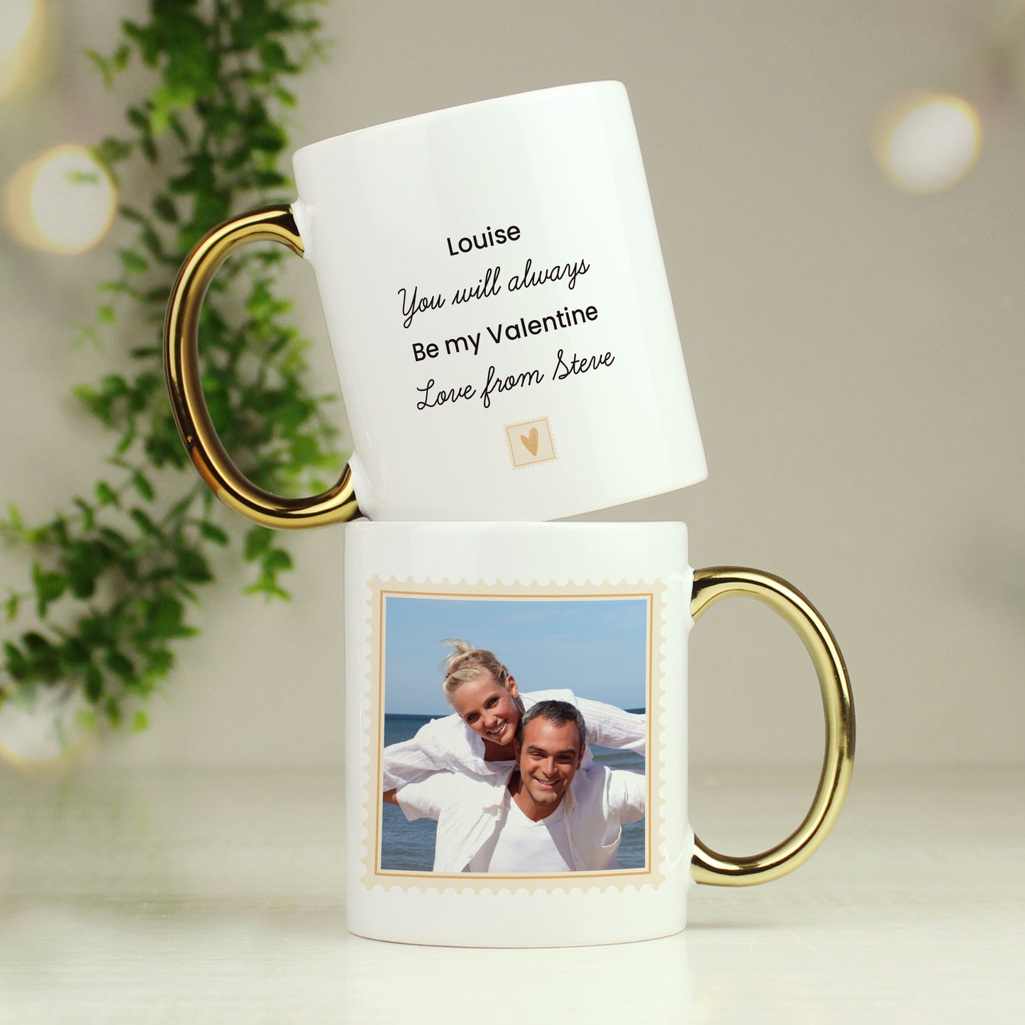 Personalised Photo Upload Gold Handled Mug - image 6