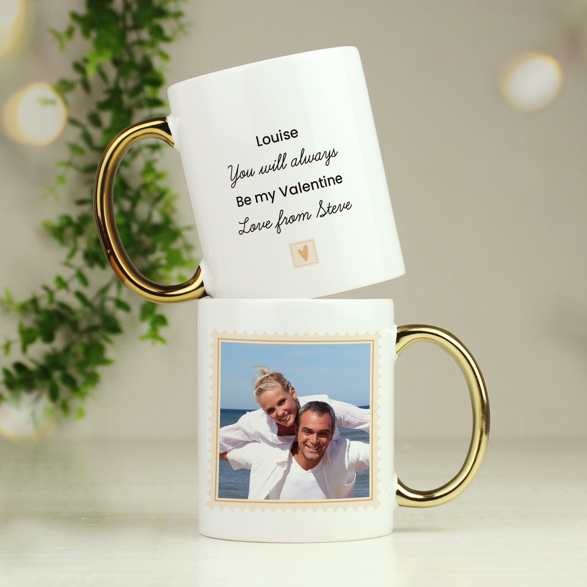 Personalised Photo Upload Gold Handled Mug - image 6