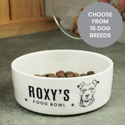 Personalised Dog Breed Feeding Bowl from Heartfelt Gifts