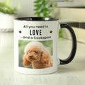 Personalised Pet Photo Upload Black Handled Mug from Heartfelt Gifts