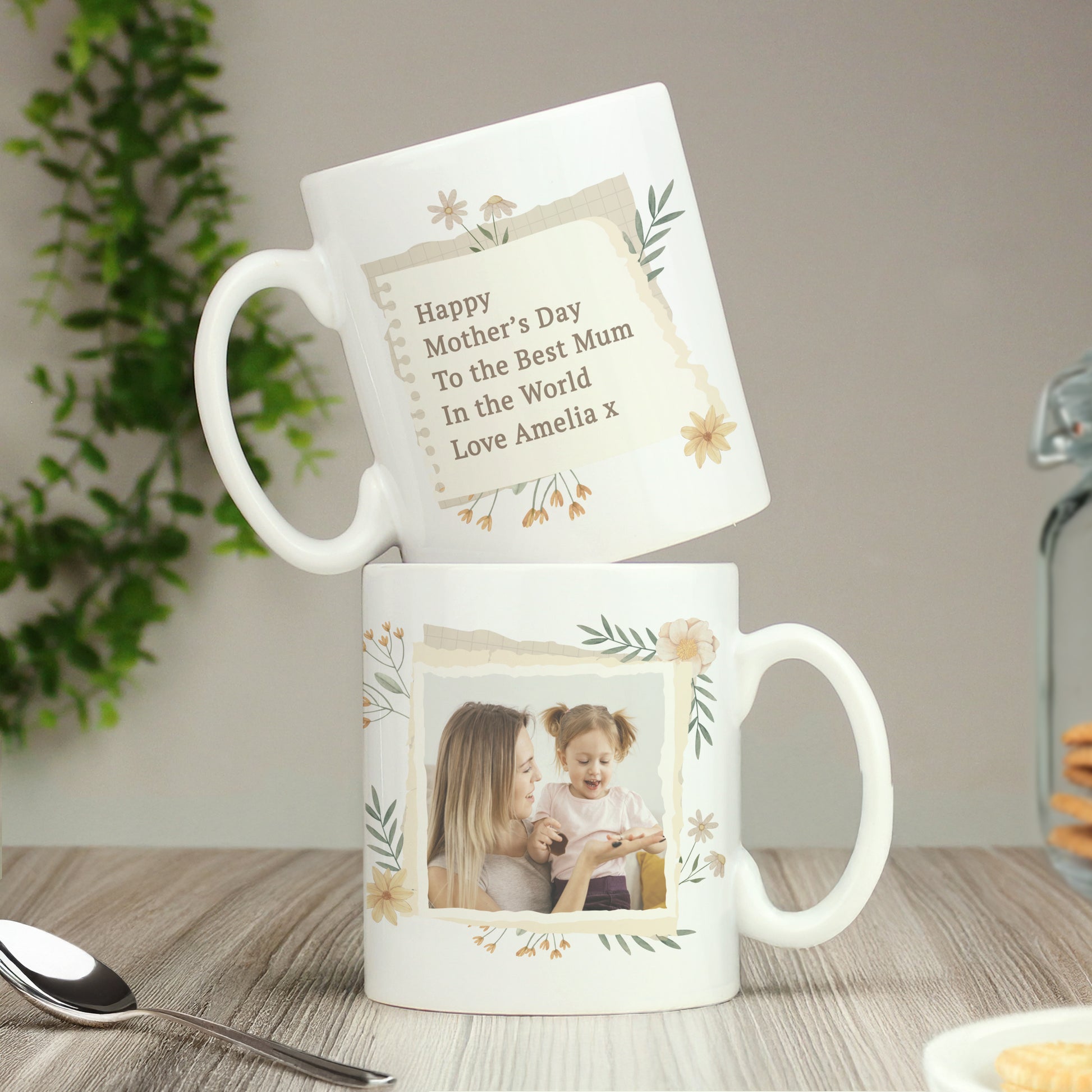 Personalised Wild Flowers Photo Upload Mug from Heartfelt Gifts