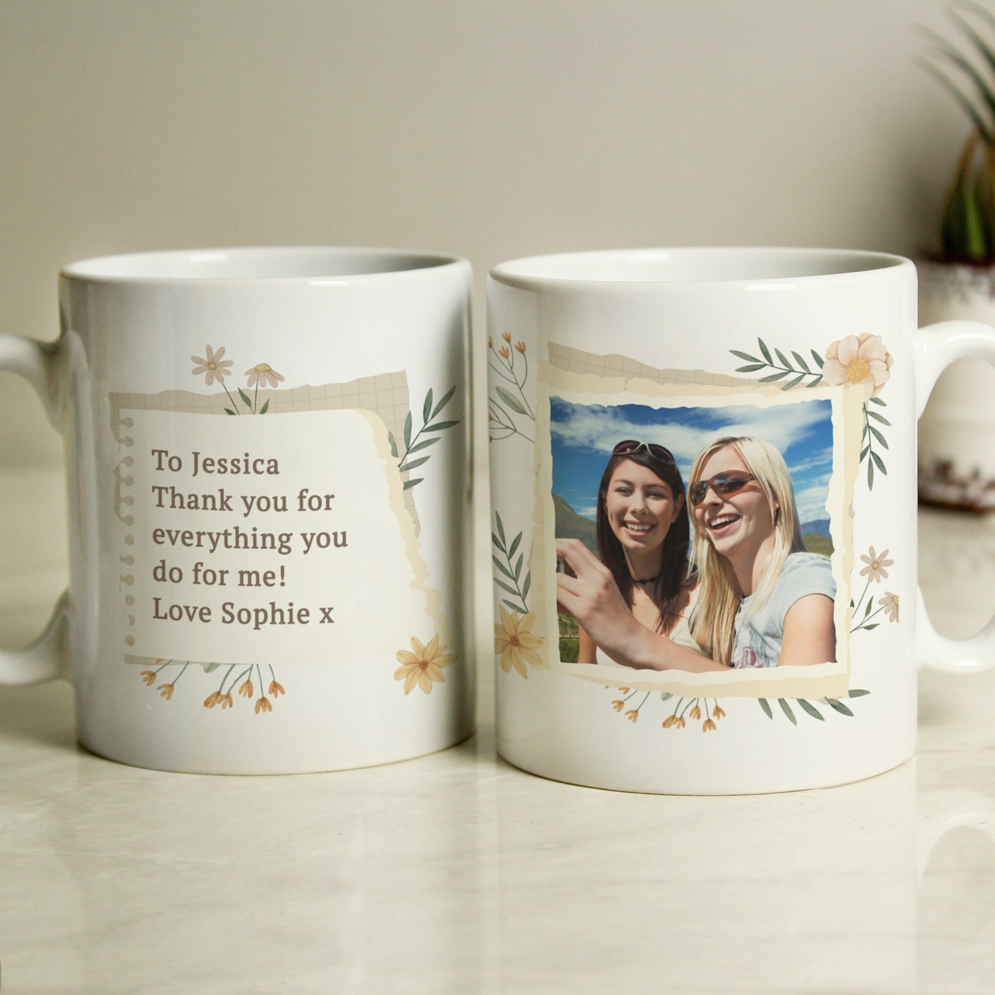 Personalised Wild Flowers Photo Upload Mug - image 3