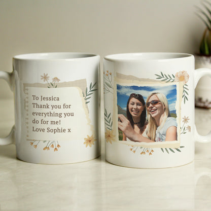 Personalised Wild Flowers Photo Upload Mug - image 3