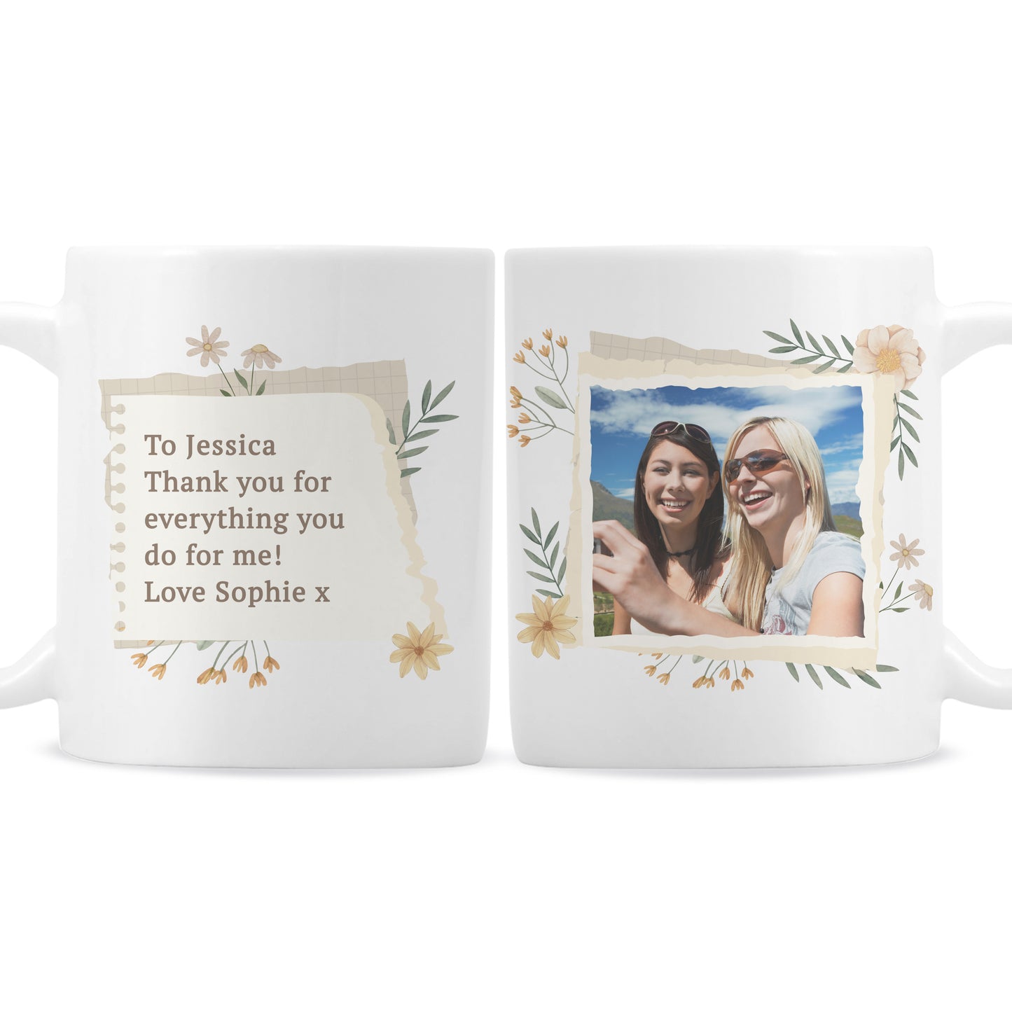 Personalised Wild Flowers Photo Upload Mug - image 5
