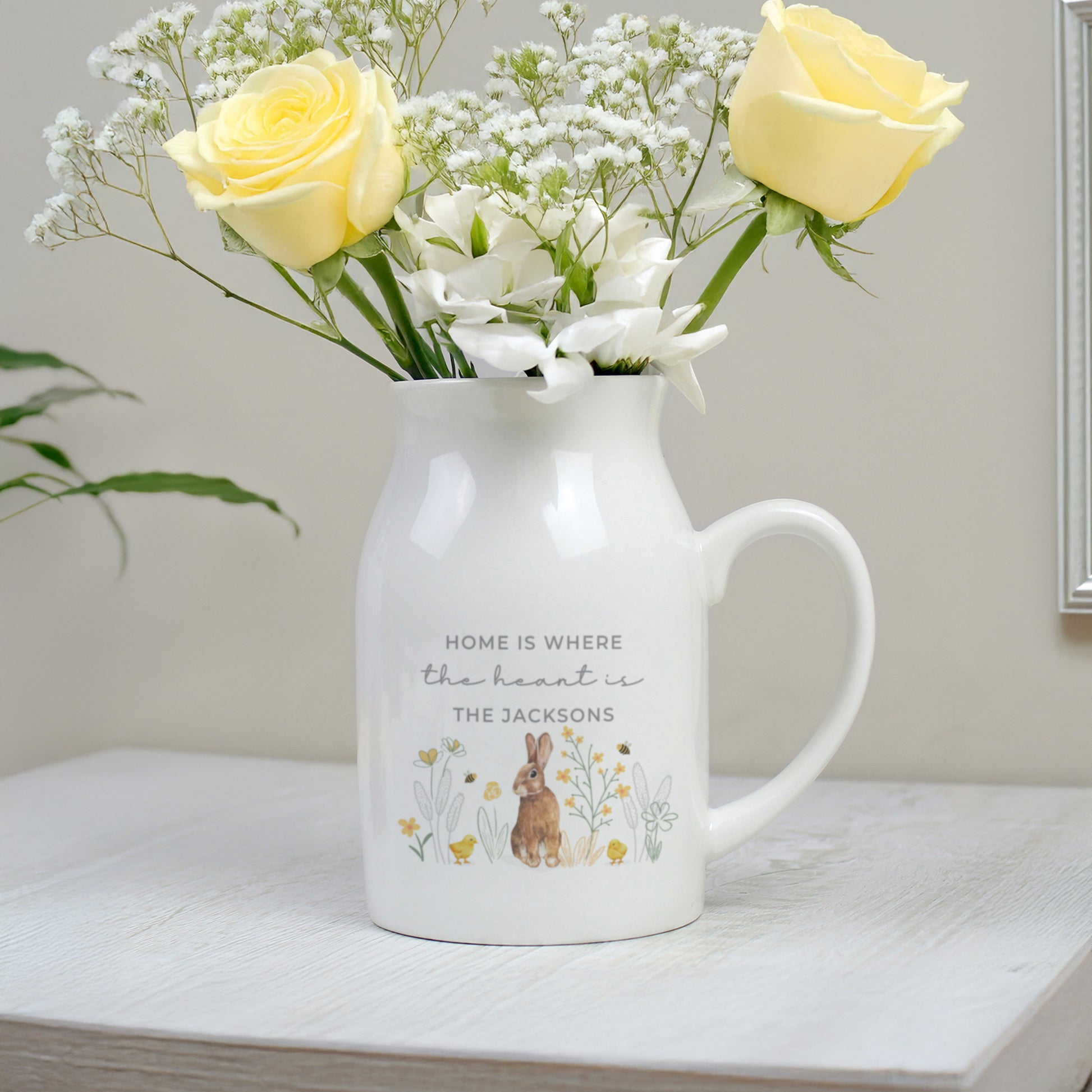 Personalised Spring Bunny Jug Vase - image 6