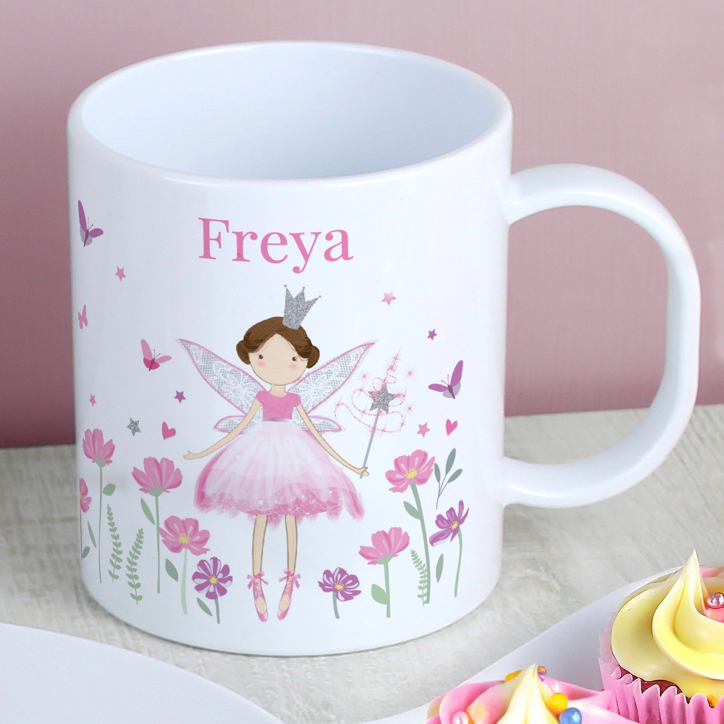 Personalised Fairy Princess Mug – Girls Name Cup Birthday & Christening Gift