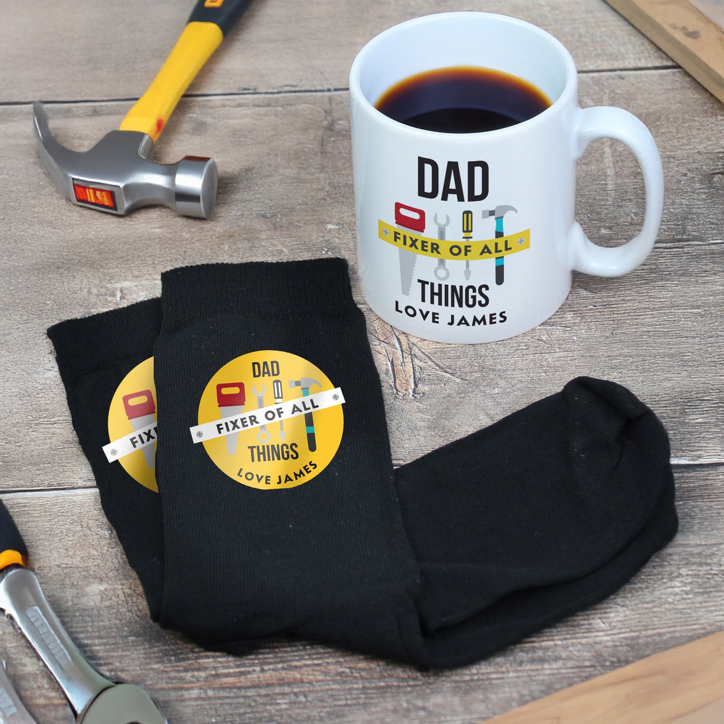 Personalised Fixer of All Things Mug & Socks Gift Set – Dad & DIY Birthday Gift - image 3