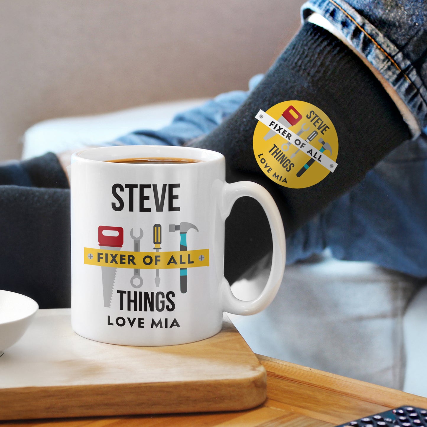 Personalised Fixer of All Things Mug & Socks Gift Set – Dad & DIY Birthday Gift - image 4