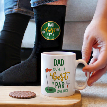 Personalised Best by Par Golf Mug & Socks Gift Set – Golf Lover Father's Day Gift - image 2