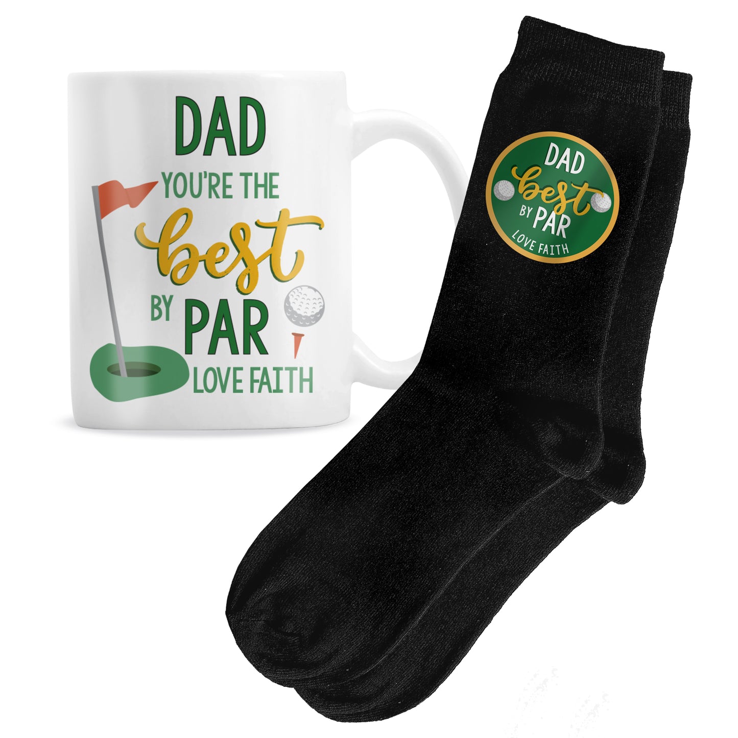 Personalised Best by Par Golf Mug & Socks Gift Set – Golf Lover Father's Day Gift - image 5