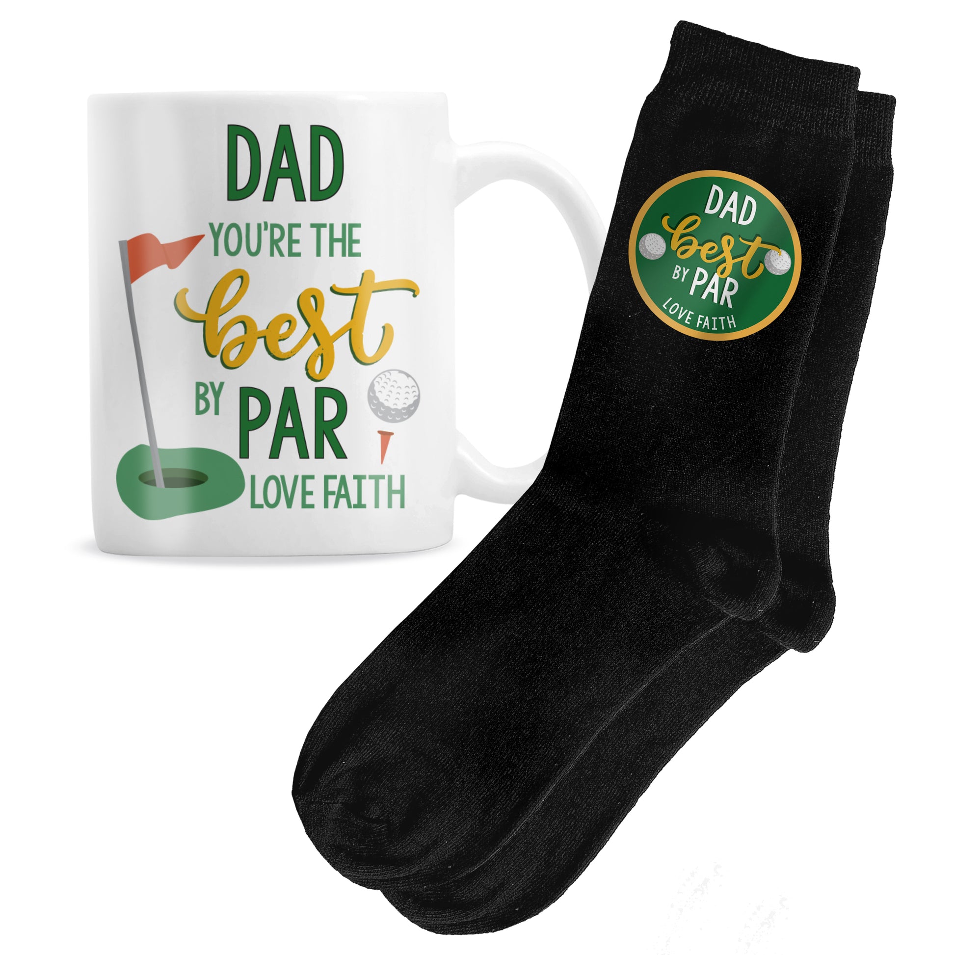 Personalised Best by Par Golf Mug & Socks Gift Set – Golf Lover Father's Day Gift - image 5