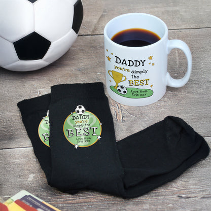 Personalised Simply The Best Football Mug & Socks Gift Set – Father's Day Gift - image 3