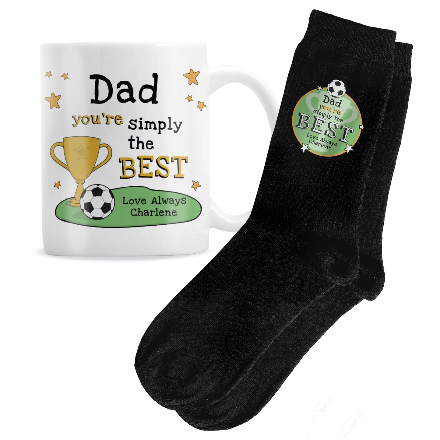 Personalised Simply The Best Football Mug & Socks Gift Set – Father's Day Gift - image 5