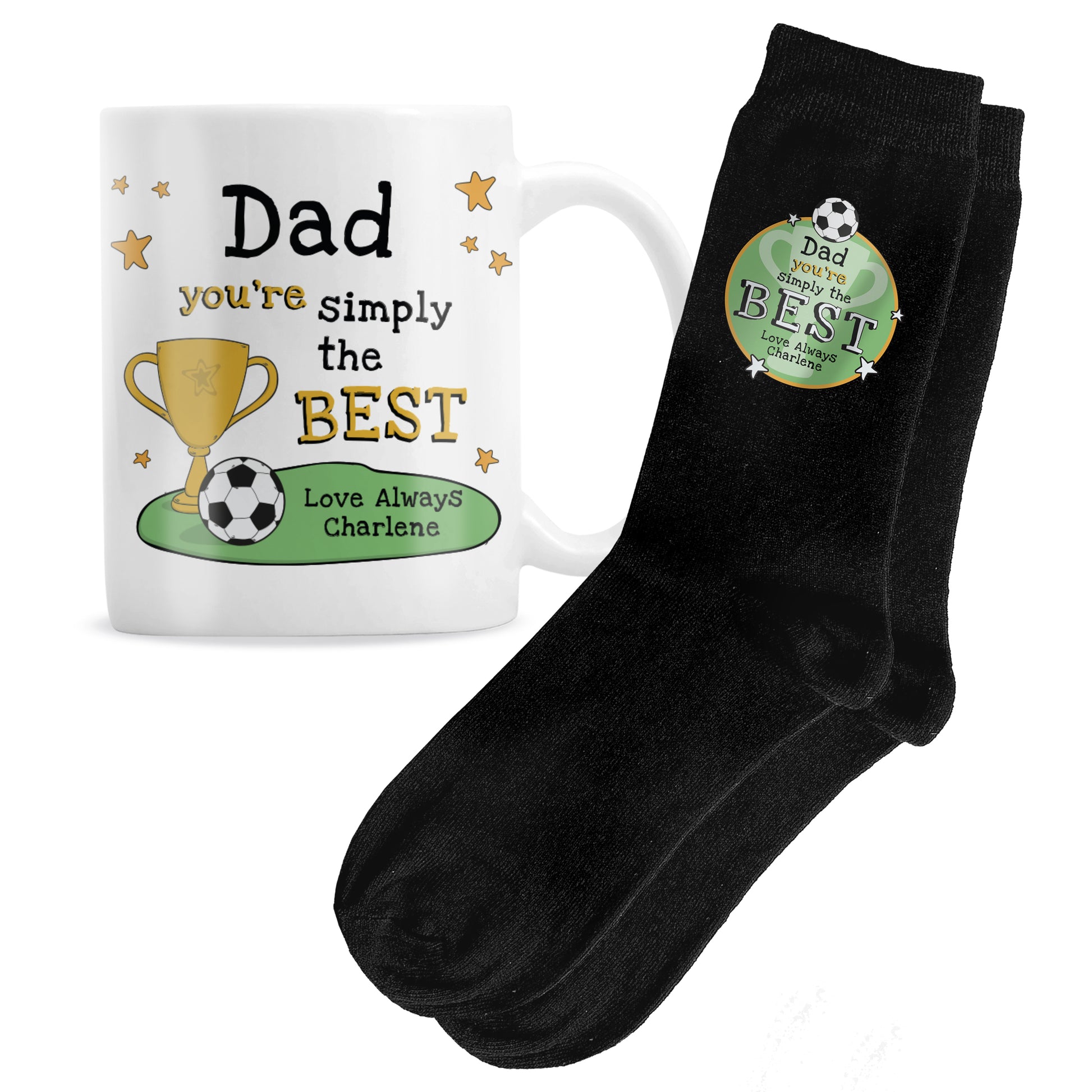 Personalised Simply The Best Football Mug & Socks Gift Set – Father's Day Gift - image 5