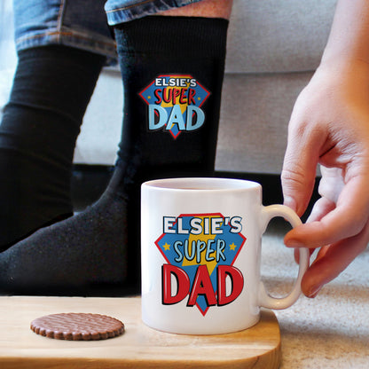 Personalised Super Dad Mug & Socks Gift Set – Father's Day & Birthday Gift - image 2