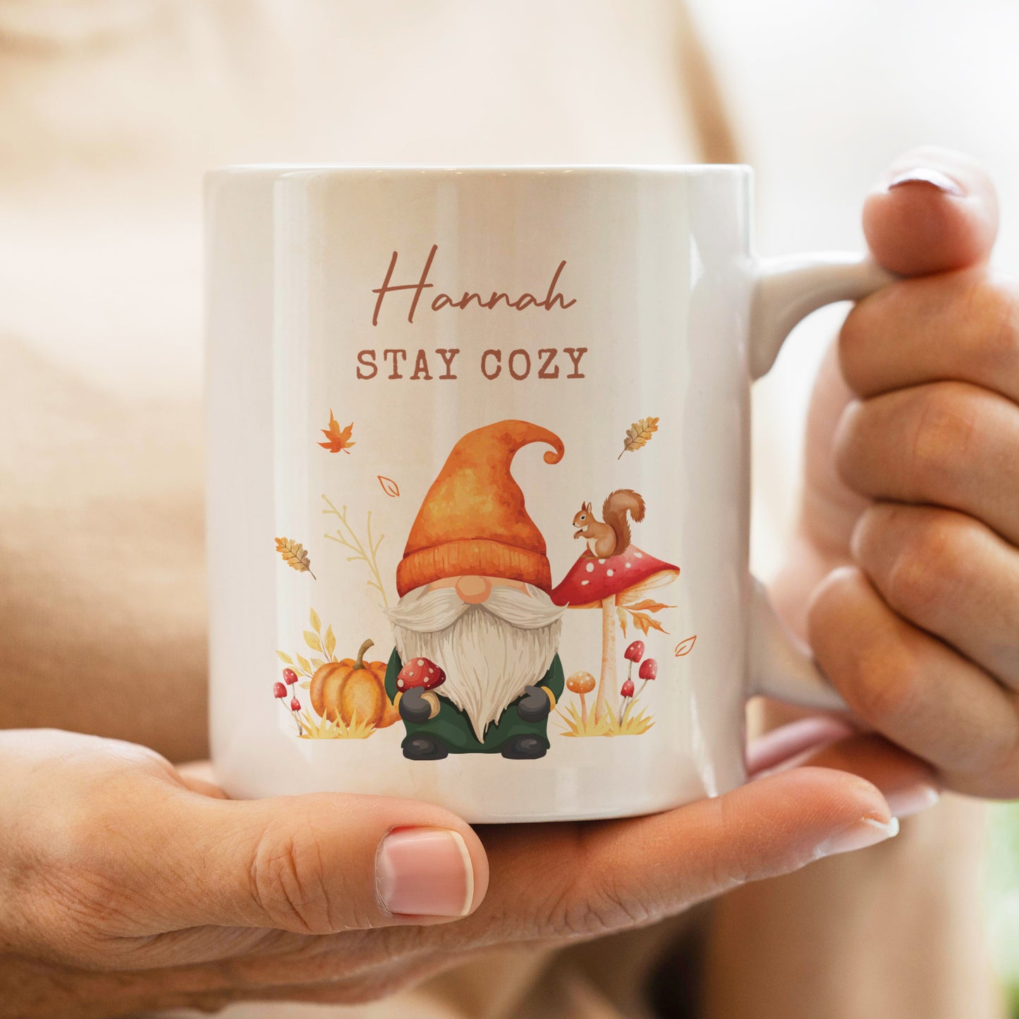Personalised Autumn Gonk Mug – Cosy Seasonal Birthday Gift - image 2