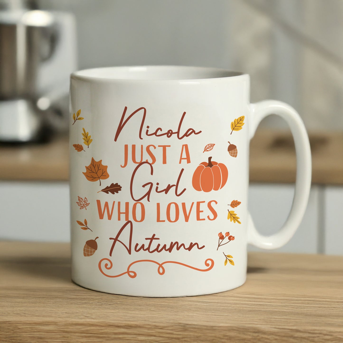 Personalised Loves Autumn Mug – Just a Girl Who Loves Autumn Birthday Gift - image 3