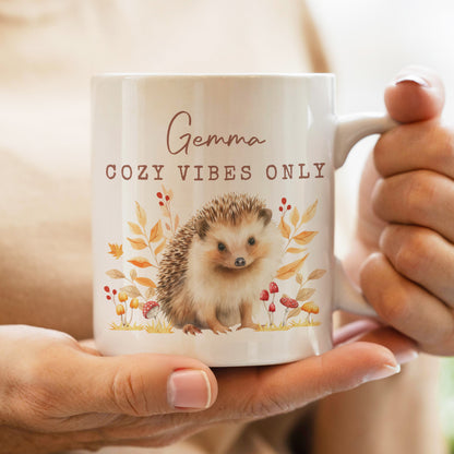 Personalised Hedgehog Mug – Cosy Autumn Wildlife Birthday Gift - image 2
