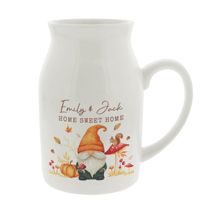 Personalised Autumn Gonk Ceramic Jug Flower Vase – Seasonal Home Gift - image 4