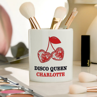 Personalised Cherry Make Up Brush Holder – Vanity Birthday Gift for Her
