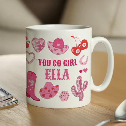 Personalised Cowgirl Mug – Pink Western Birthday Gift for Her - image 2