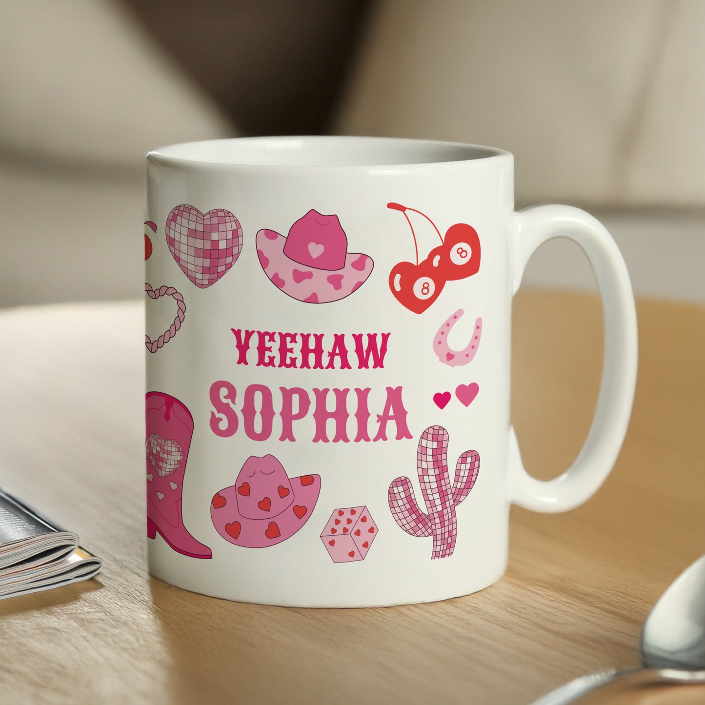 Personalised Cowgirl Mug – Pink Western Birthday Gift for Her - image 3