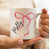 Personalised Bow Mug – Stylish Birthday Gift for Her