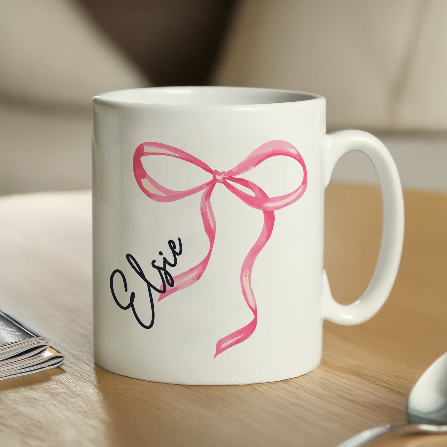 Personalised Bow Mug – Stylish Birthday Gift for Her - image 2