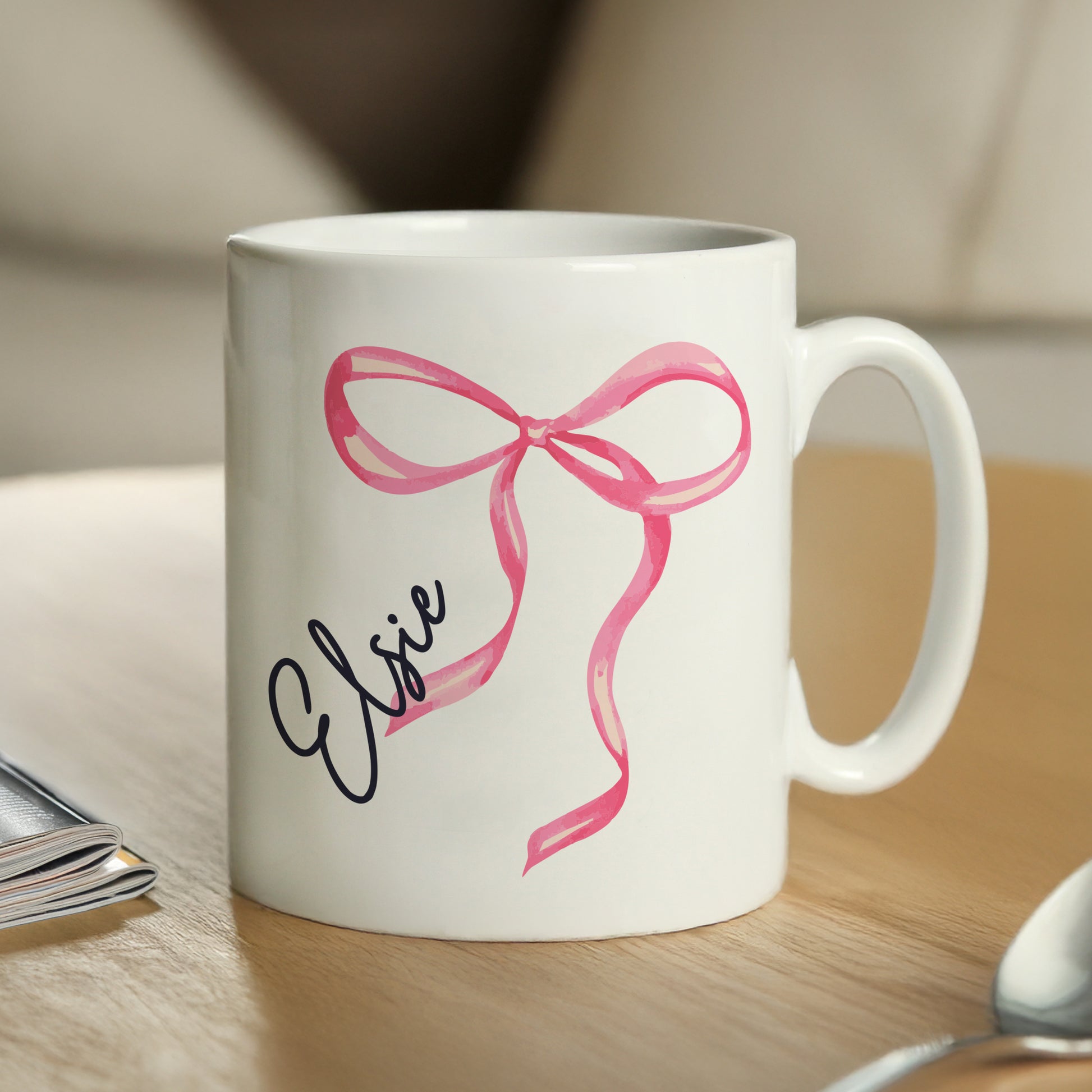 Personalised Bow Mug – Stylish Birthday Gift for Her - image 2