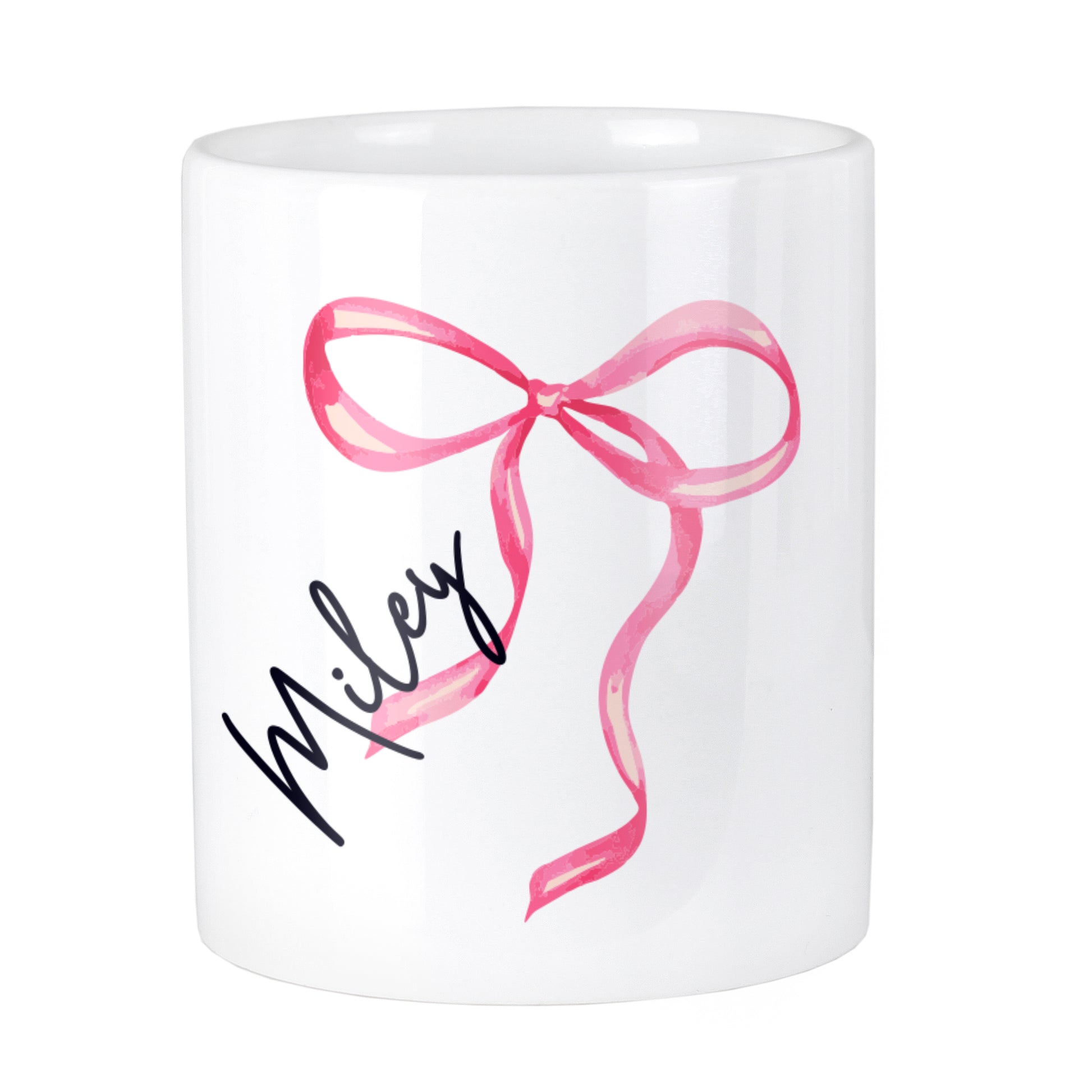 Personalised Bow Make Up Brush Holder – Vanity Birthday Gift for Her - image 4