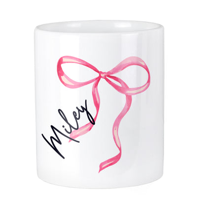 Personalised Bow Make Up Brush Holder – Vanity Birthday Gift for Her - image 4