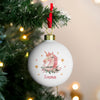 Personalised Unicorn Christmas Bauble – Children's Christmas Tree Gift