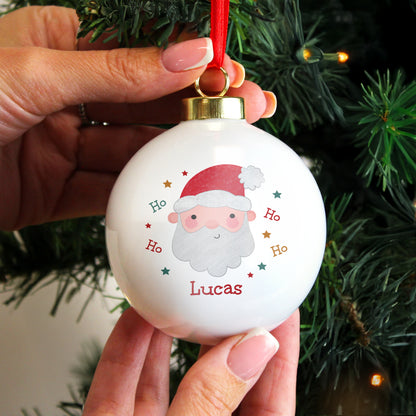 Personalised Santa Christmas Bauble – Children's Christmas Tree Gift - image 3