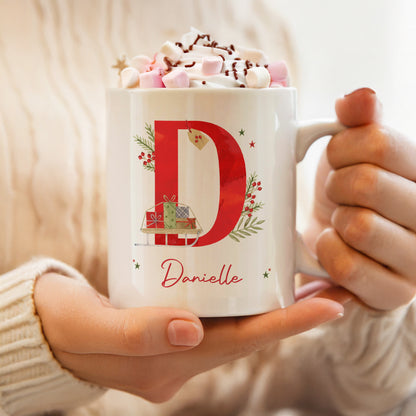 Personalised Christmas Initial Mug – Christmas Stocking Filler Gift - image 4
